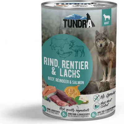 Immagine prodotto di Tundra Dog 400gx6 Manzo, renna e salmone