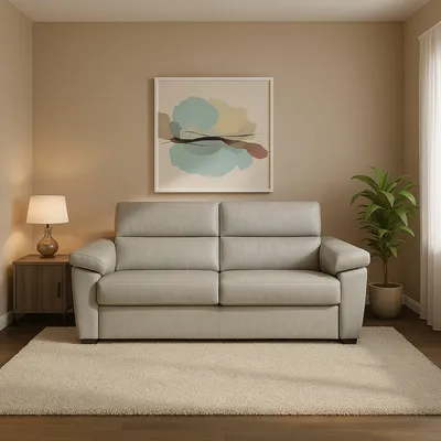 Produktbild von Salorno - Schlafsofa 2 Plätze, 185x95 cm Hellgrau, Abnehmbar  Italy