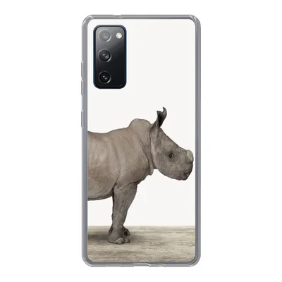 Produktbild von MuchoWow® Handyhülle Schutzhülle Hülle für Samsung Galaxy S20 FE Rhinozeros - Tiere - Jungen - Mädchen Silikon Softcase Handy Hülle - Abdeckung