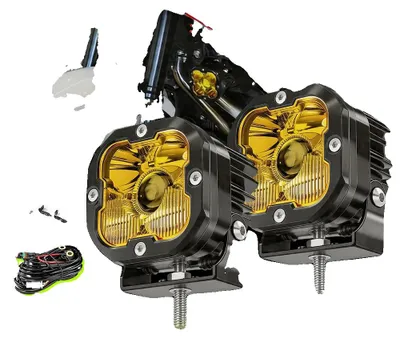 Immagine prodotto di Lampada da lavoro, con doppia funzione: faretto e luce diffusa, compatibile con 12V/24V, colore bianco e giallo (DRL)