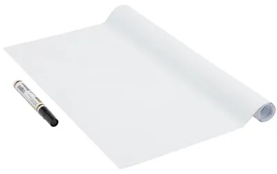 Produktbild von Selbstklebende Whiteboardfolie Magnettafel Schreibfolie - 45 x 150 cm - 150 µm - Weiß - Für Kinderzimmer und Büro