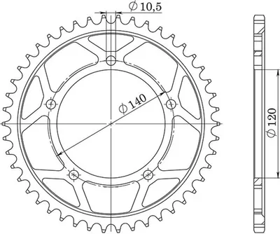 Immagine prodotto di In Acciaio Passo 530 - Z 45 Denti (Dis.86603)