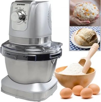Produktbild von Syntrox Germany Küchenmaschine 600W 4L Edelstahlschüssel silber
