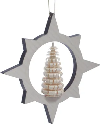 Produktbild von Christbaumschmuck Stern mit Ringelbaum Ø ca.8cm NEU