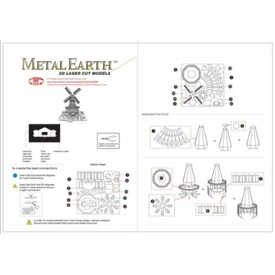 Produktbild von Metal Earth Windmill, Bausatz, Metall