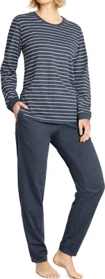 Produktbild von Hajo Klima Komfort Schlafanzug Langarm Oberteil und langer Hose, Mit praktischen Seitentaschen, Idealer Tragekomfort