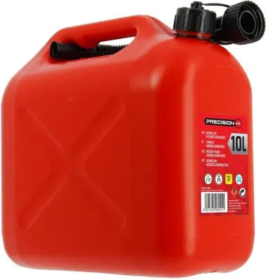 Obrázok produktu pre Kanister na palivo 10 l, oceľ, 310 x 170 x 300 mm, flexibilný výtok 19 mm, pre uhľovodíky
