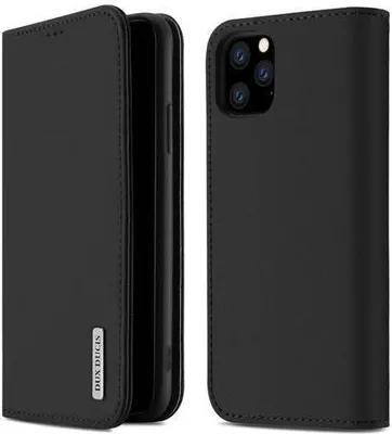 Produktbild von Dux Ducis Wish Series Echt Leder Flip Wallet für Apple iPhone 11 Pro Max schwarz