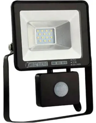 Produktbild von HOROZ LED Fluter PIR Sensor 10W 6400K Schwarz