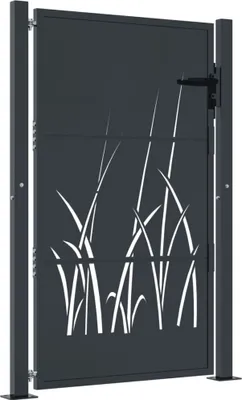 Produktbild von Gartentor Anthrazit 105x155 cm Stahl Gras-Design