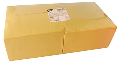 Zdjęcie produktu dla Papstar Servietten gelb 40x40cm 3-lagig 250 Stück gefaltet