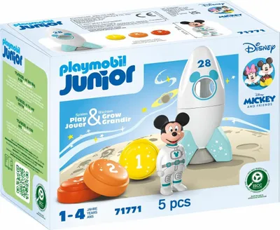 Image de PLAYMOBIL JUNIOR & Disney : L'aventure de Mickey Mouse dans la fusée et l'espace 71771