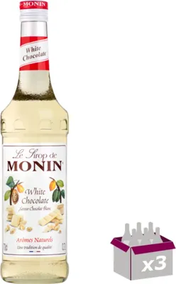 Produktbild von Lot de 3 Sirop Monin - Chocolat blanc - 70cL