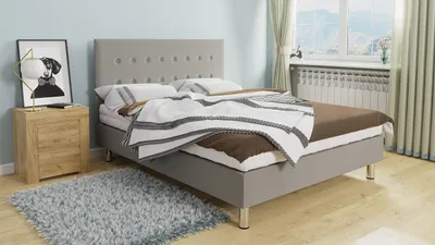 Obrázek produktu pro Kontinentální jednolůžková postel 120x200 NECHLIN 1 - světlá šedá