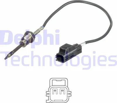 Produktbild von DELPHI TS30151 Abgastemperatursensor für VOLVO XC60 (156) 260mm