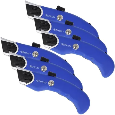 Produktbild von Westcott Sicherheits Cutter in Profi-Qualität 6 Stück | Sicherheitsmesser mit 19