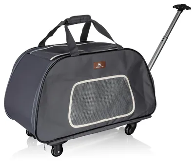 Produktbild von Knuffelwuff faltbarer Hunde Trolley Prineville - Transporttasche Hundewagen rollbar mit Griff S 35 x 56 x 33 cm