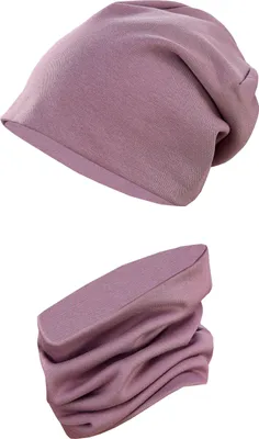 Produktbild von TupTam Mütze und Schal Kinder Set – Weiches Schal Mütze Set Kinder für Herbst und Winter, Farbe: Flieder, Größe: 44-52