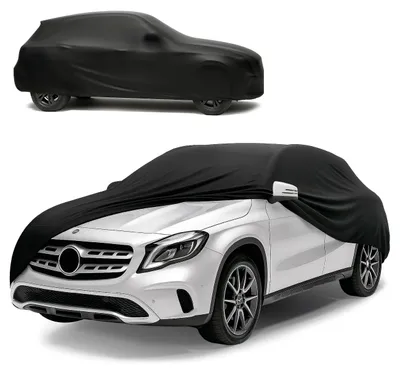 Produktbild von WALSER Abdeckung Auto Indoor Stretch, Autoabdeckung Winter, staubdichte Autogarage Abdeckung, Autoplane Winter, Autogarage Abdeckung Winter, Abdeckung für Auto, Abdeckplane SUV/VAN Größe 8 schwarz