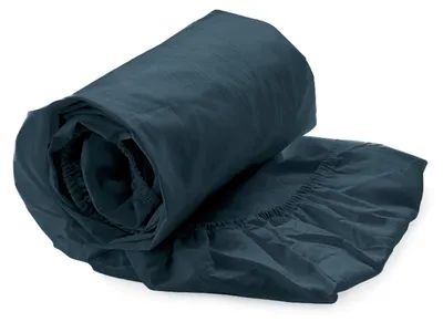 Produktbild von Heckettlane Maritime-Blue Spannbettlaken Elementi 180x210-220 cm - Hergestellt aus 100% Baumwoll-Satin