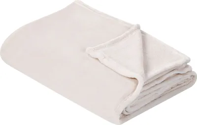 Zdjęcie produktu dla BELIANI Koc złamana biel poliester 200 x 220 cm miękki nowoczesna narzuta na łóżko dekoracyjna