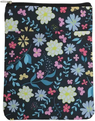 Produktbild von Buchumschläge mit Blumenprint - Bücherhülle - Bücherbeschutzung - Reisverschluss - waschbarer Stoff - dauerhaftes Material - Bücherhülle