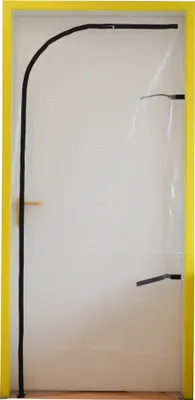 Produktbild von Folien Staubschutztür schwellenlos mit Reißverschluss 210 x 110 cm