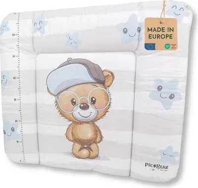 Produktbild von pic Bear weiche Wickelauflage HONEY 85 x 72 cm hochwertige Wickelmatte 100 Motiv: Dude