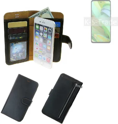 Produktbild von K-S-Trade Schutz Hülle kompatibel mit Motorola Edge 2022 Klapphülle Case Phone cover Slim Handytasche Handy Hülle schwarz aus Kunstleder (1 Stk)