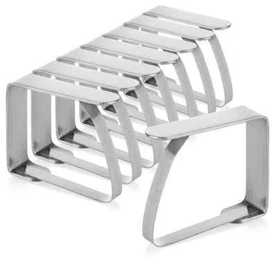 Zdjęcie produktu dla com-four® 8 klipsów do obrusów ze stali nierdzewnej