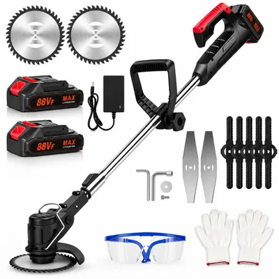 Produktbild von Traumheim Akku Rasentrimmer 21V Freischneider 2x 2.0Ah Akku Set Motorsense