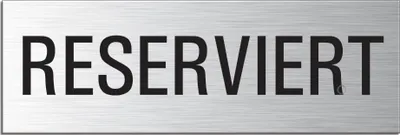 Produktbild von Schild - Reserviert  | Türschild 240 x 80 mm Aluminium selbstklebend