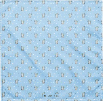 Produktbild von Mr. & Mrs. Panda Bandana Elefant Seifenblasen M - Blau - Geschenk, Liebesspruch, Heimat, Hundehalstuch, Stirnband, Halstuch, Elefanten, Liebe, Kopftuch, Lustige Sprüche