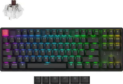 Immagine prodotto di Keychron K8 QMK Versione 2 Tastiera meccanica senza fili, Hot Swap, RGB, QWERTY US Layout - Keychron Super Brown - K8X-J3