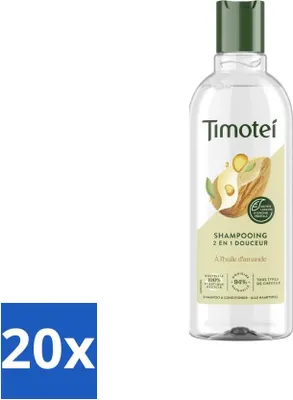 Immagine prodotto di Timotei - Shampoo - Olio di mandorle - 2 in 1 - Per tutti i tipi di capelli - 300 ml - Confezione risparmio - 20 pezzi