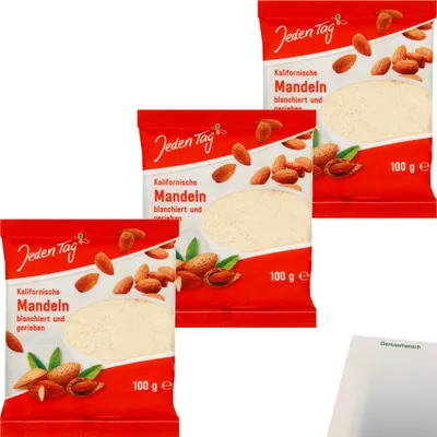 Produktbild von Jeden Tag Mandeln gerieben 3er Pack (3x100g Packung) + usy Block