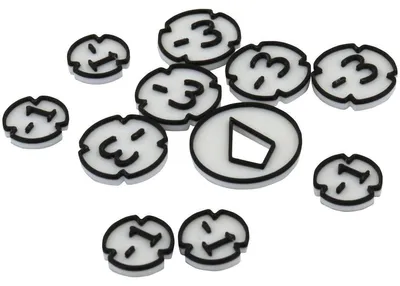 Image de Jeton de jeu pour Disney Lorcana, multicolore, blanc/noir