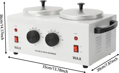 Produktbild von Wachswärmer, Doppeltopf-Design, Einstellbare Temperaturkontrolle, WEISS