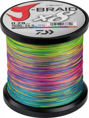 Produktbild von Daiwa J-braid 8 Geflochtene Schnur 1500 M Mehrfarbig 0.280 mm Mehrfarbig 0.280 mm