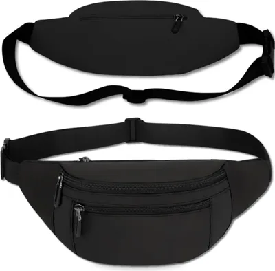 Immagine prodotto di EDIBAZZAR | Marsupio sportivo per uomo e donna, borsa nera alla moda
