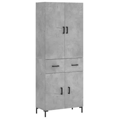 Immagine prodotto di Credenza Grigio Cemento 69,5x34x180 cm in Legno Multistrato