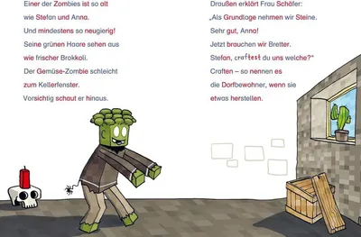 Zdjęcie produktu dla Minecraft Silben-Geschichte: Abenteuer - bis die Schule wackelt!