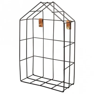 Produktbild von Drahtregal Haus 16 x 7 x 25 cm - Schwarz