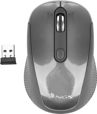 Produktbild von NGS Haze, Beidhändig, Optisch, RF Wireless, 1600 DPI, Schwarz, Graphit
