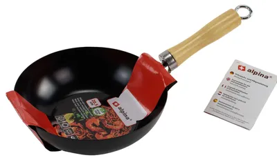 Produktbild von alpina Wokpfanne - PFOA-frei - Ø 20 CM - Antihaft - Keramik/Halogen/Gas/Elektro