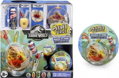 Zdjęcie produktu dla Miniverse Make It Mini Dinosaurs Jurassic World, 8 lat(a), Wielobarwny, Plastik