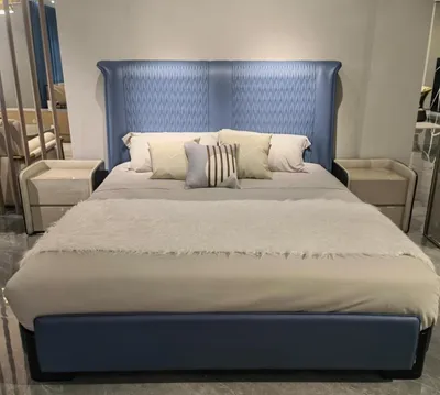 Produktbild von Schlafzimmer Set Bett 2x Nachttisch 3 tlg. Design Modern Luxus Betten Gruppe Neu