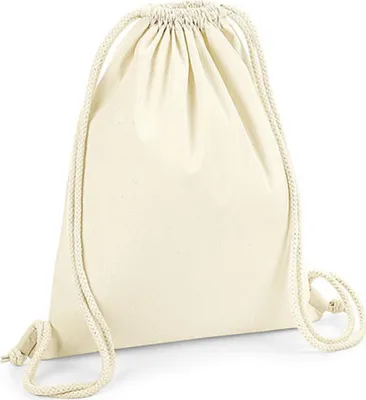 Produktbild von Westford Mill W260 | Turnbeutel Organic Premium Baumwolle, 37 x 46 cm - Farbe: Natural - Größe: 37 x 46 cm