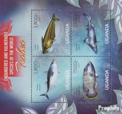 Produktbild von Briefmarken Uganda 2013 Mi 3020-3023 Kleinbogen (kompl.Ausg.) postfrisch Fische