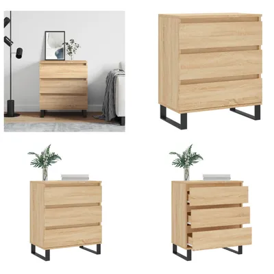 Produktbild von vidaXL Sideboard Sonoma Eiche 60x35x70 cm Holzwerkstoff - Sideboard - Sideboards - Lagerschrank - Buffet